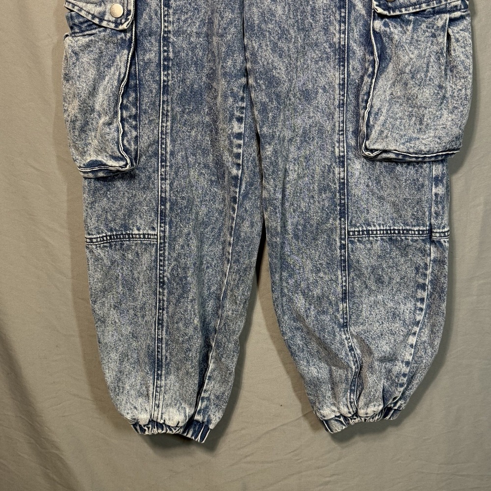 Future Collective Kahlana Barfield Brown Cargo Jeans Sz 10 Baggy Hip Hop Street - Picture 3 of 14